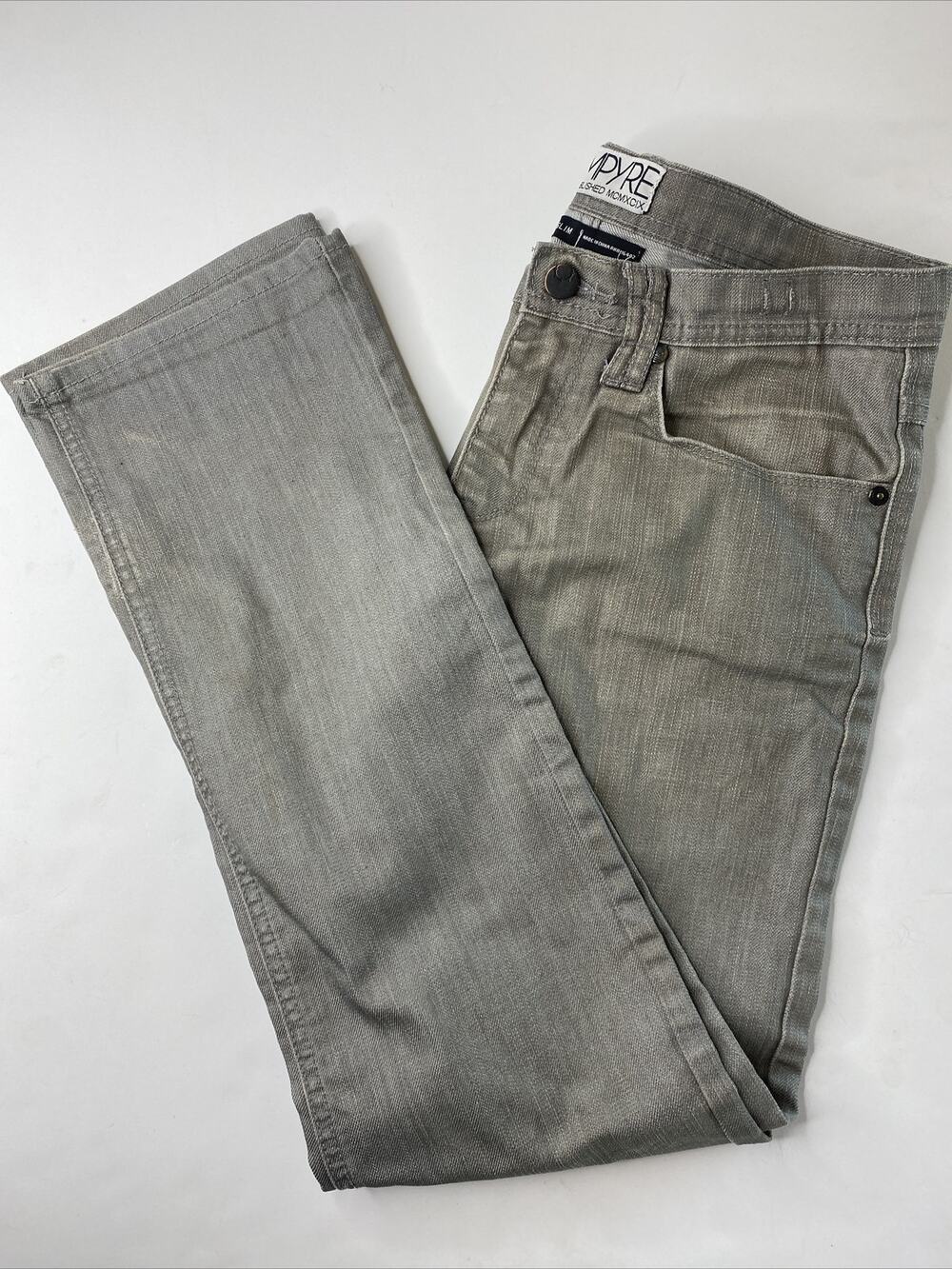 Empyre Mens Size 30 Washed Gray Jeans